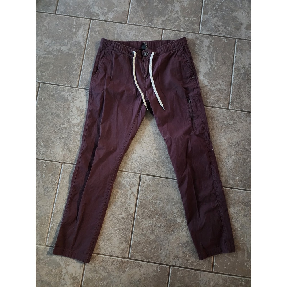 Vuori Ripstop Climber Pants Womens Medium Oxblood Burgundy Stretch VW401